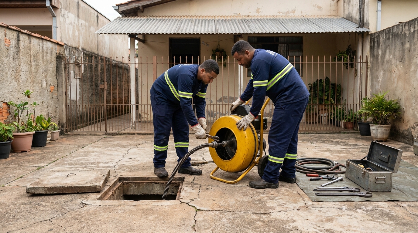 Desentupimento de esgoto em Itaquaquecetuba‑SP