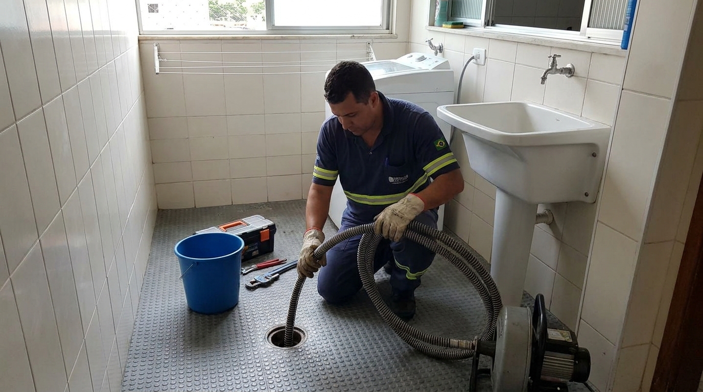 Desentupimento de ralo residencial em Itaquaquecetuba‑SP