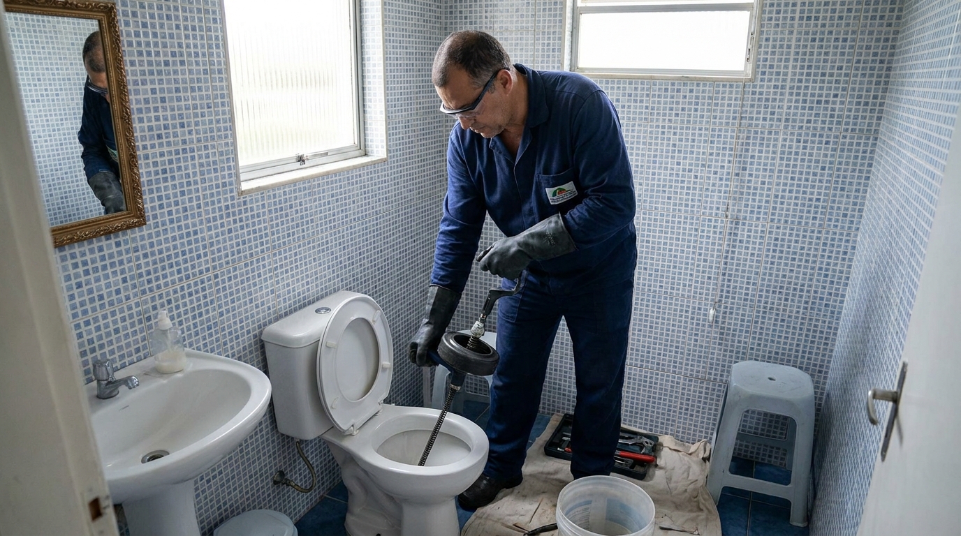 Desentupimento de vaso profissional em Itaquaquecetuba‑SP