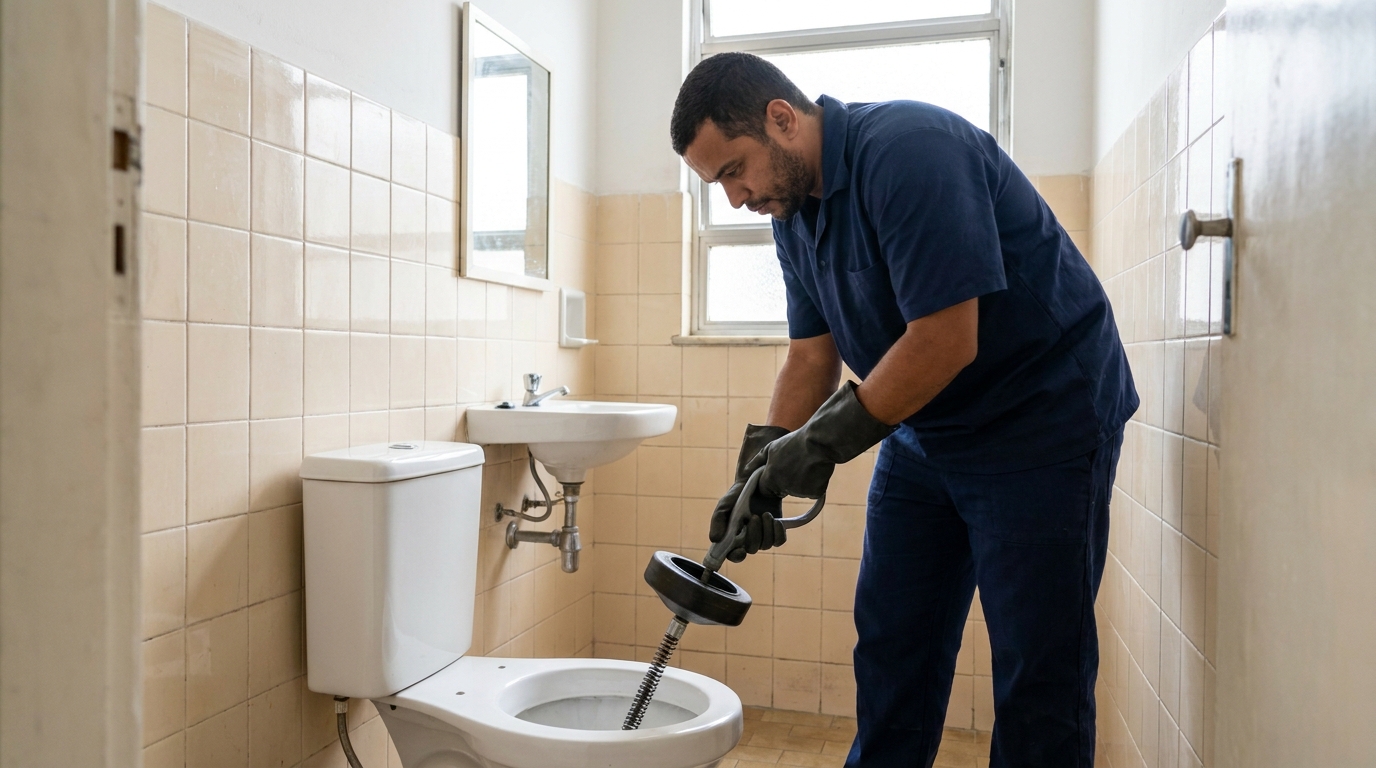 Desentupimento de vaso residencial em Itaquaquecetuba‑SP