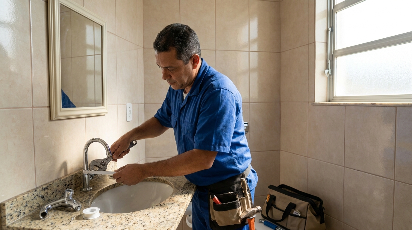 Instalação de torneira de banheiro em Itaquaquecetuba‑SP