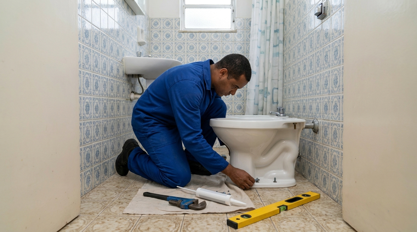 Instalação de vaso sanitário residencial em Itaquaquecetuba‑SP
